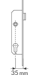 Fapim Locking point with latch bolt for Eurogroove profiles