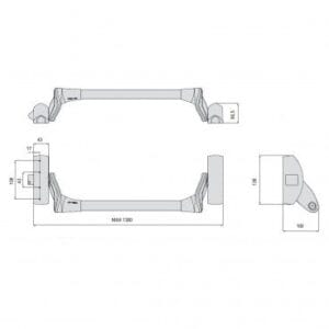 CISA EXTERNAL PANIC BAR FOR SINGLE-LEAF DOOR