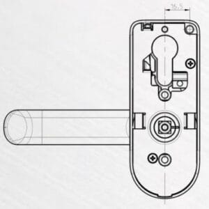 PANIC BAR KNOB WITH CYLINDER AND CISA KEY