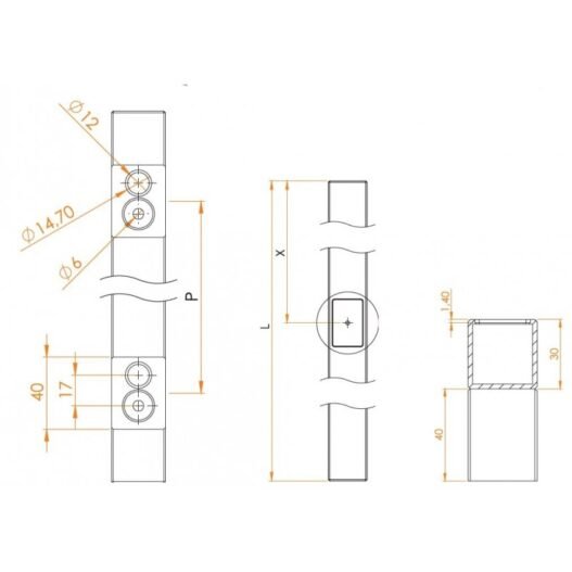 Navkom QM-90 Square Main Door Handle with Fingerprint Reader - Image 4