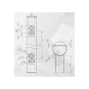 Navkom R9 Main Door Handle with Fingerprint Reader - Ø 33 mm