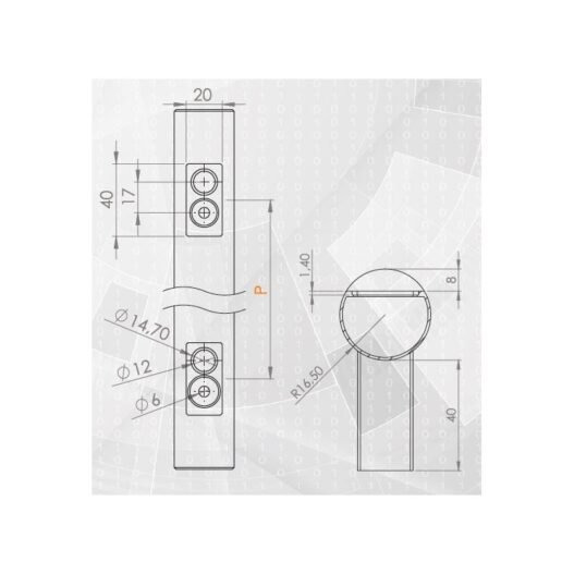 Navkom R9 Main Door Handle with Fingerprint Reader - Ø 33 mm - Image 4